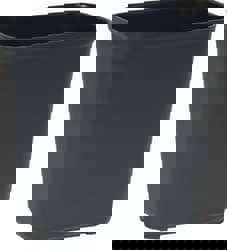 Fiberglass Wastebasket, 7 gal, Fiberglass, Black